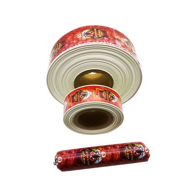 Et Sosisleri İçin Gıda Sınıfı HELAL Sertifikalı Özel Logo Baskılı Naylon Sosis Muhafazası