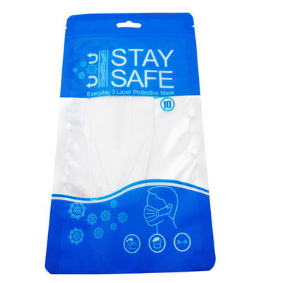 Kingred Özel Baskı Bariyer Sıcaklık Kapalı Ziplock Maske Cüzdan Paket Çantası