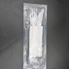 Beyaz Siyah 4.5g Tek Kullanımlık Plastik Çatal Bıçak Takımı Biyobozunur Plastik Gereçler