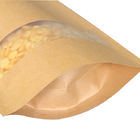 Doy Pack Gıda Ambalaj Torbaları Suya Dayanıklı Kraft Kağıt Stand Up Kilitli Torba