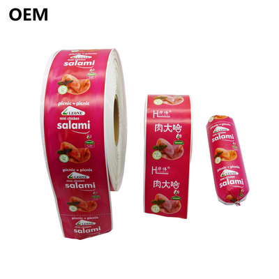 Polyamid Sosis Kaplamaları Kalibre 60mm Özel Logo Fleksografi Baskı Sosis Kaplamaları