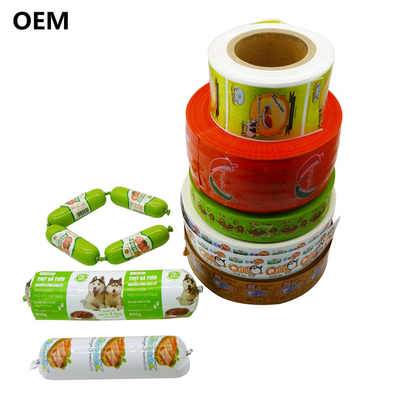 Sosis plastik kabuklar Custom Wholesale fleksografi baskı renkli plastik kabuklar