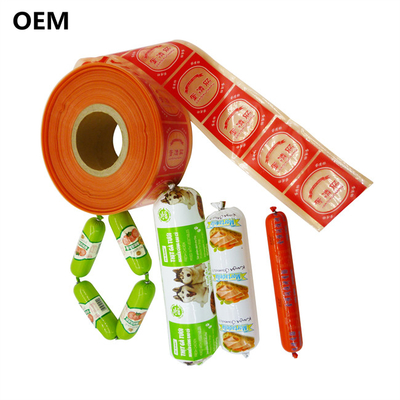 Sosis plastik kabuklar Custom Wholesale fleksografi baskı renkli plastik kabuklar