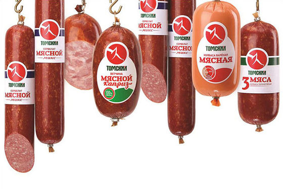 Kingred Farklı Renkler Özel Logo Fleksografi Baskı 5 Katlı Sosis Muhafazası