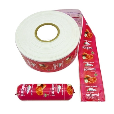 Gıda Derecesi OEM Özel Fleksografi Yazdırma Plastik Sosis Kaplamaları Salami Sosisleri İçin