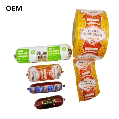 Hızlı teslimat Flexography Baskı Plastik kabuklar kaynatılabilir Sosis için poliamid kabuklar