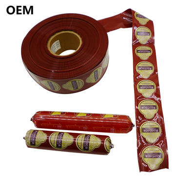 Yüksek Şeffaflık Flexography Baskı Köklü Sosis Kaplamaları Şemsiyen Sosisleri için