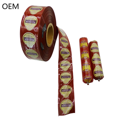 Yüksek Şeffaflık Flexography Baskı Köklü Sosis Kaplamaları Şemsiyen Sosisleri için