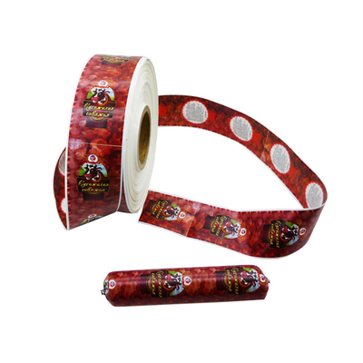 Sosis ambalajı kabukları kolay soyulabilir pişirme basılı marka logosu plastik kabuklar