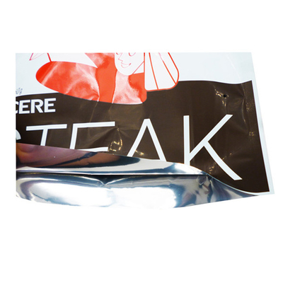 OEM plastik stand-up poşet logo toptan gıda sınıfı gıda nem geçirmez düz tabanlı poşetler