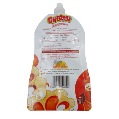 Sıvı ambalaj torbası Kendini taşıyan plastik torba plastik emici ile özel baskı