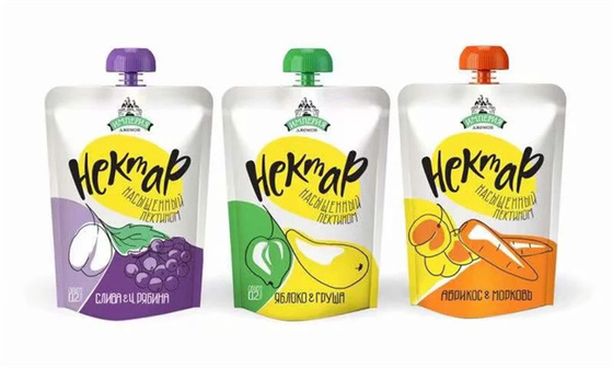 Kendi kendine bağlı ambalaj Plastik torba plastik emme nozu ile dijital baskı sıvı torba
