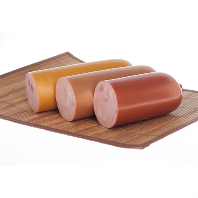 Mortadella için büyük boyutlu özelleştirilmiş logo poliamid sosis kasaları