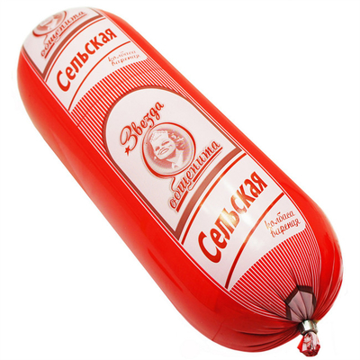 Kırmızı sosis ambalajı plastik kabuklar Genel özel logo baskı plastik sosis kabukları