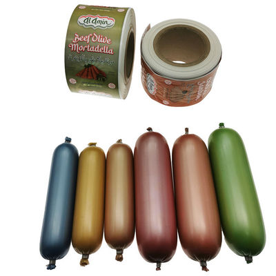 Et Sosisleri İçin Gıda Sınıfı HELAL Sertifikalı Özel Logo Baskılı Naylon Sosis Muhafazası