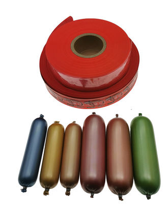 Et Sosisleri İçin Gıda Sınıfı HELAL Sertifikalı Özel Logo Baskılı Naylon Sosis Muhafazası