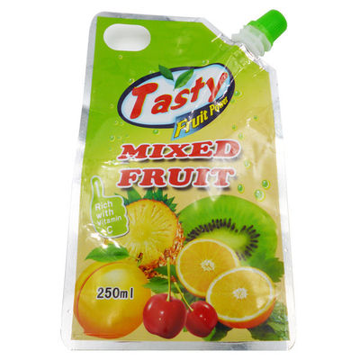 Gıda sınıfı özelleştirilmiş LOGO Baskı Suçlar için emici nozzle ile ayakta torbalar