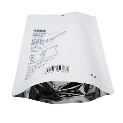 Azot Dolum Gıda Paketleme Torbaları Çıtır Patates Kızartması 100g Alüminyum Folyo Stand Up Torbası