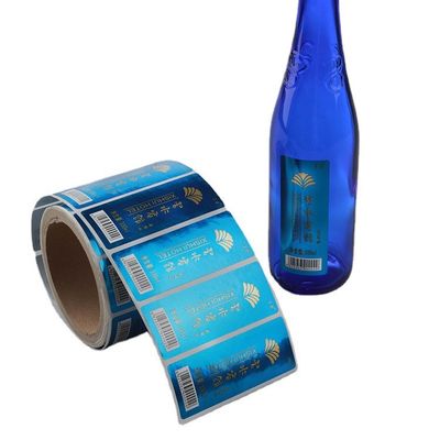 Şarap Suyu Bira Baskılı Şişe Etiketleri Suya Dayanıklı PVC PET Kendinden Yapışkanlı Etiket