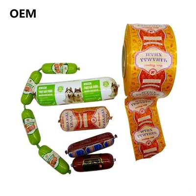Hızlı teslimat Flexography Baskı Plastik kabuklar kaynatılabilir Sosis için poliamid kabuklar