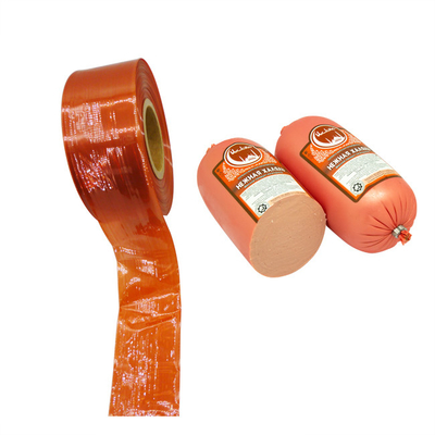 Polyamide Sosis Kaplaması 75mm Özel Logo Fleksografi Baskı Sosis Kaplaması Mortadella için