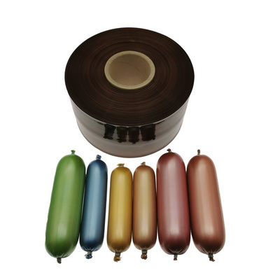 HALAL Gıda Sınıfı Özel Logo Basılı Naylon Sosis Kaplamaları 20-100mm Kalibre Et İşleme için