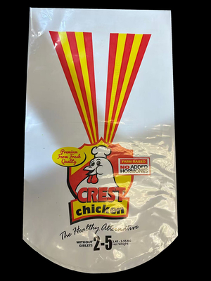 Logolu Baskılı Beyaz Dondurulmuş Tavuk Poşetleri 250mm x 400mm